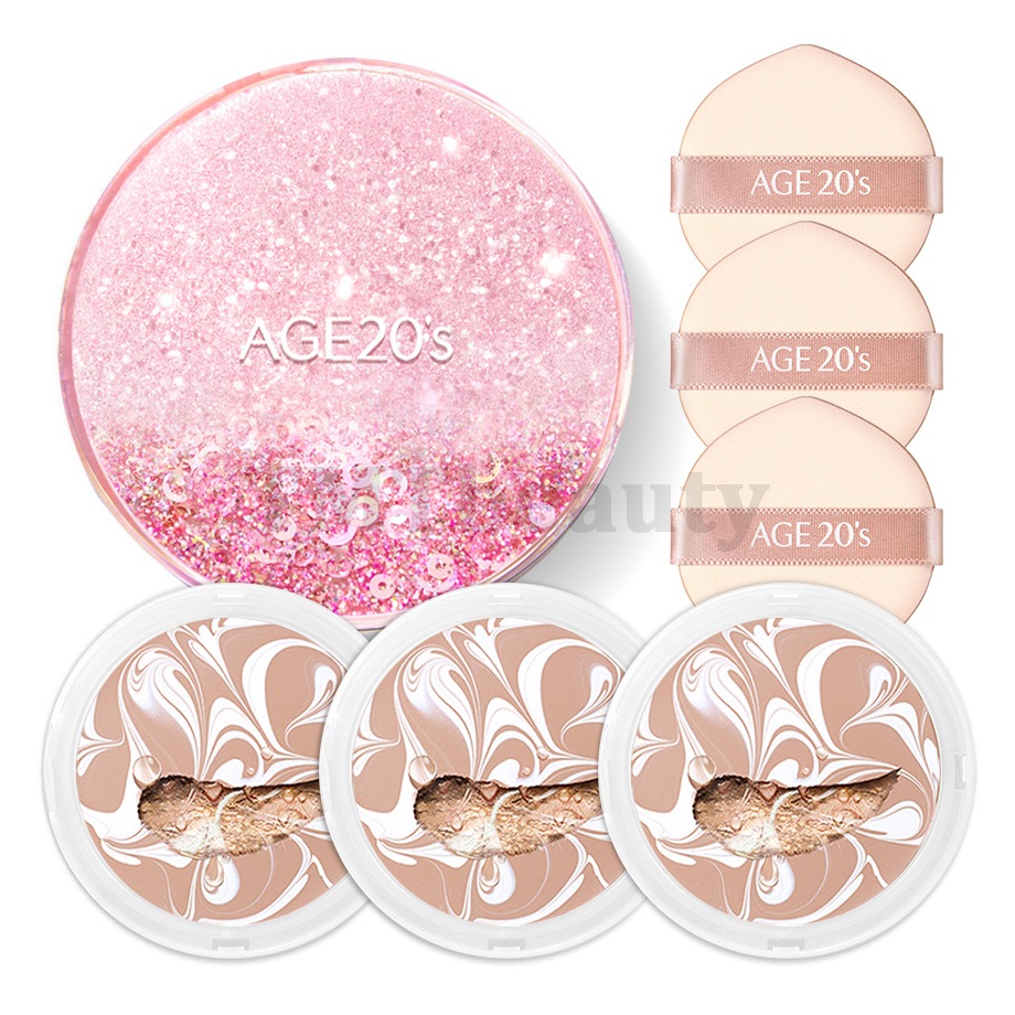 シャイニングドロップエディションピンクファクトセットSPF50+ PA++++12.5g [ケース1個+詰め替え3個/ポンプ内蔵]