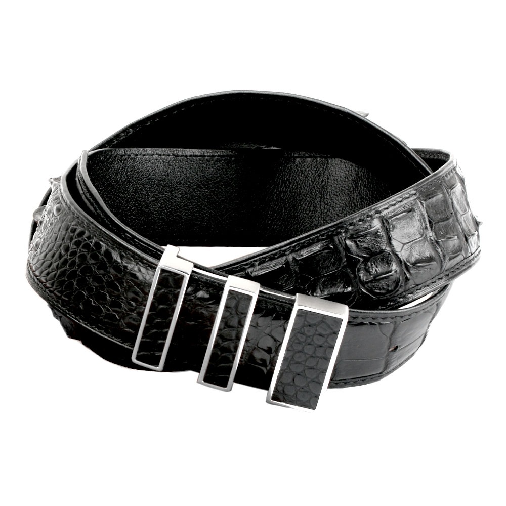 クロコダイル 本革 ベルト ステンレス [lc010]