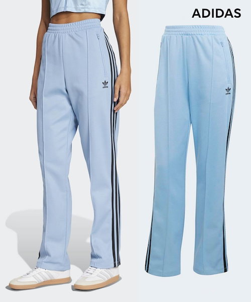 Qoo10 adidas ラインストーン ベルベットパンツ 無地