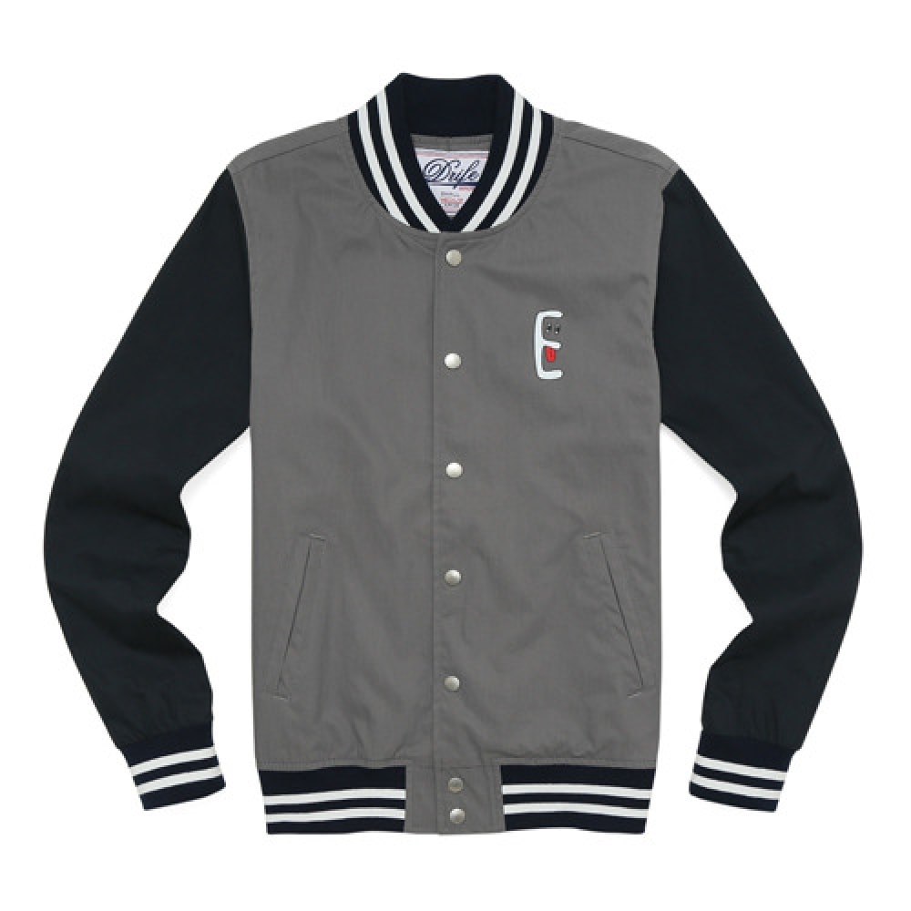 ドリフトウィークエンドスタジアムジャケット-グレー/ネイビー 5,537円