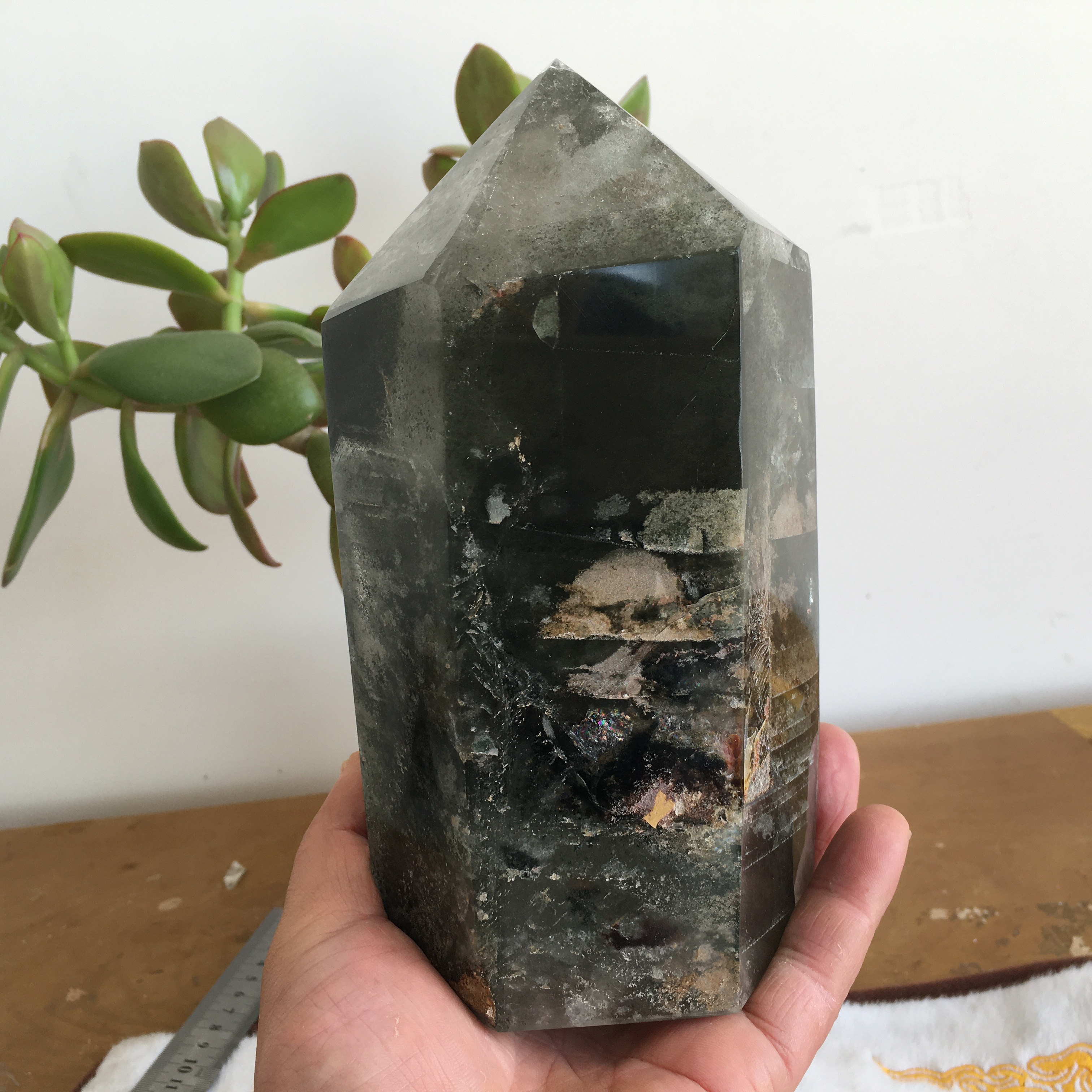 绿幽灵水晶，天然水晶 2282g