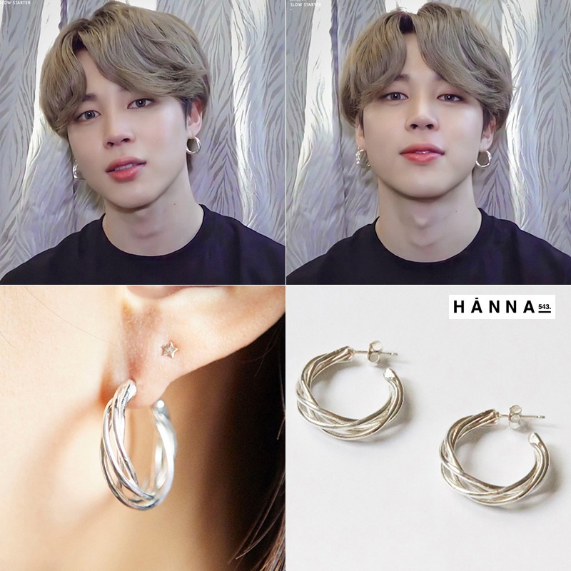 bts ジミン着用 E783 シルバーイヤリング