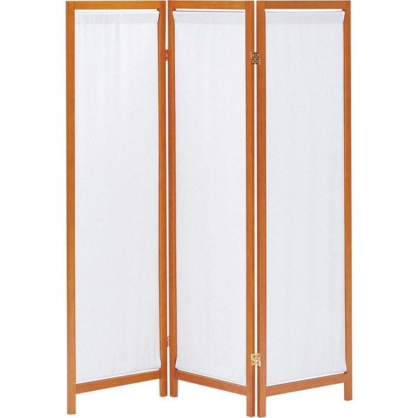 HT-3(BR) 木製スクリーン(帆布)3連 ブラウン メーカー直送