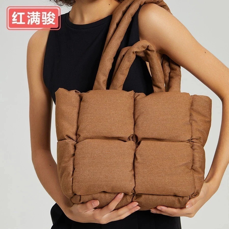 デニム メガ割 シンプル トートバッグ レディース ダウンバッグ おしゃれ コットン入り ファション キルティング