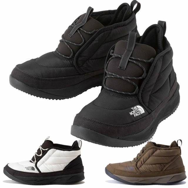 ザ・ノース・フェイス ヌプシ チャッカ WP メンズ スノーブーツ 雪道対応 スノーシューズ 冬底 ウインターブーツ 防水 はっ水 防寒 保温 雪 アンクルブーツ 歩きやすい アンクル丈 TNFブラッ