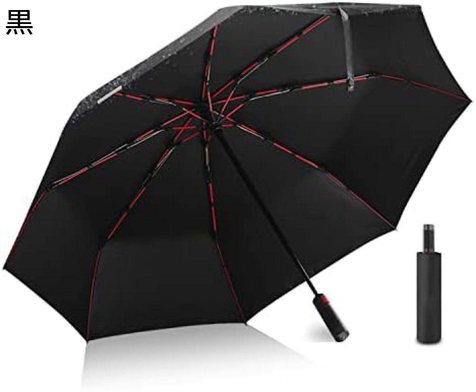 【20%OFFクーポン～】折りたたみ傘 ワンタッチ メンズ傘 晴雨兼用 8本骨 ジャンプ傘 ワンタッチ 大きい 自動開閉 210Tの高密度素材 超耐風性と耐水性 快適