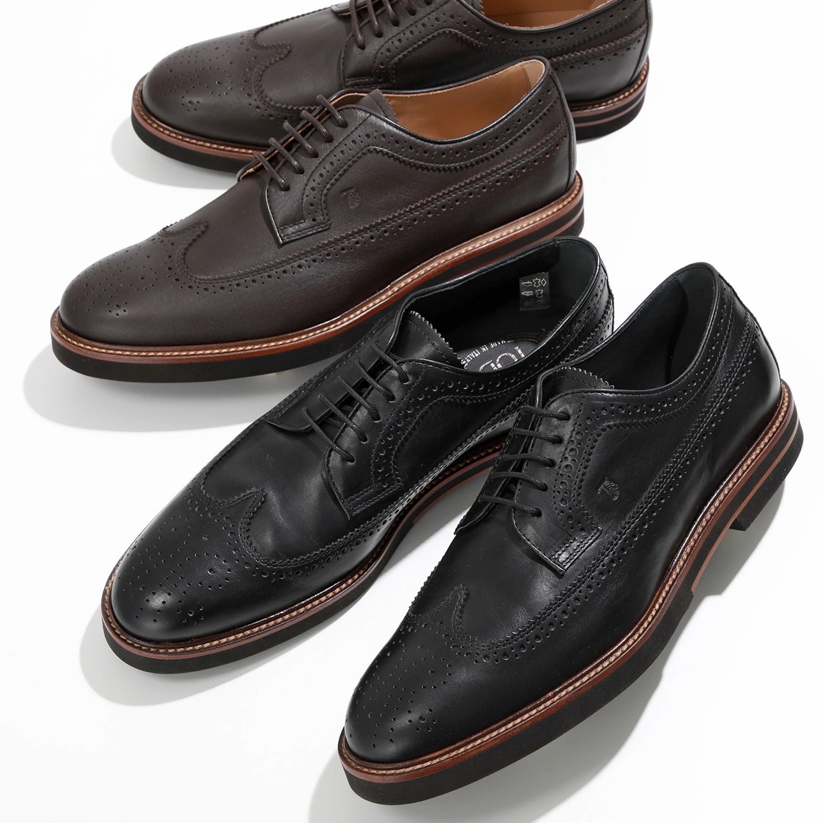 TODS トッズ ドレスシューズ XXM53B00C10SFR XXM53B00C10NHV メンズ ウィングチップ レザーシューズ レースアップ ロゴ 革靴 カラー2色