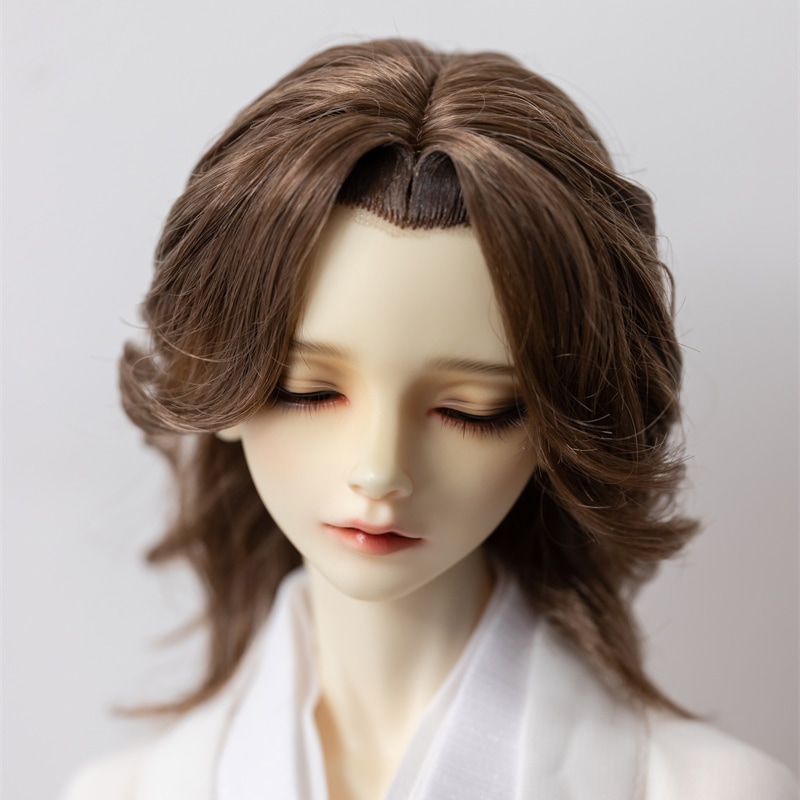 BJDドール用ウィッグ アレンジ スウィングカール ブラウン SDサイズ人形用 頭囲22‐24cm