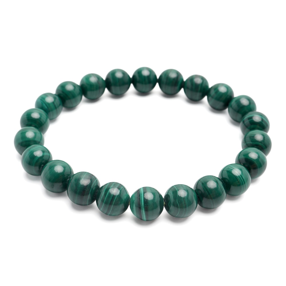 天然マラカイトブレスレット 8.5mm [b897-8mm] 6,098円