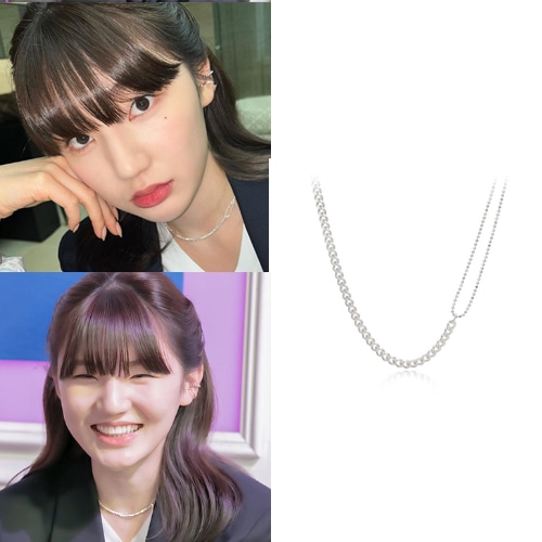 [925silver] ロシェネックレス/韓国ジュエリー 人気ジュエリー 韓国ファッションスタイル デイリーアクセサリー 韓国人気ファッション