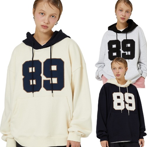 Color block 89 Logo Hoodie フーディー 3色
