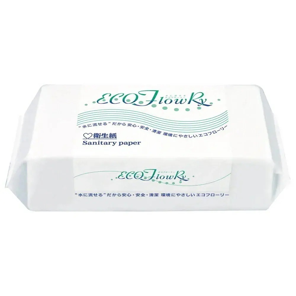 流せるタオルペーパー　エコフローリー　120枚入×30袋（3600枚）【取り寄せ商品・即納不可・代引き不可・返品不可】