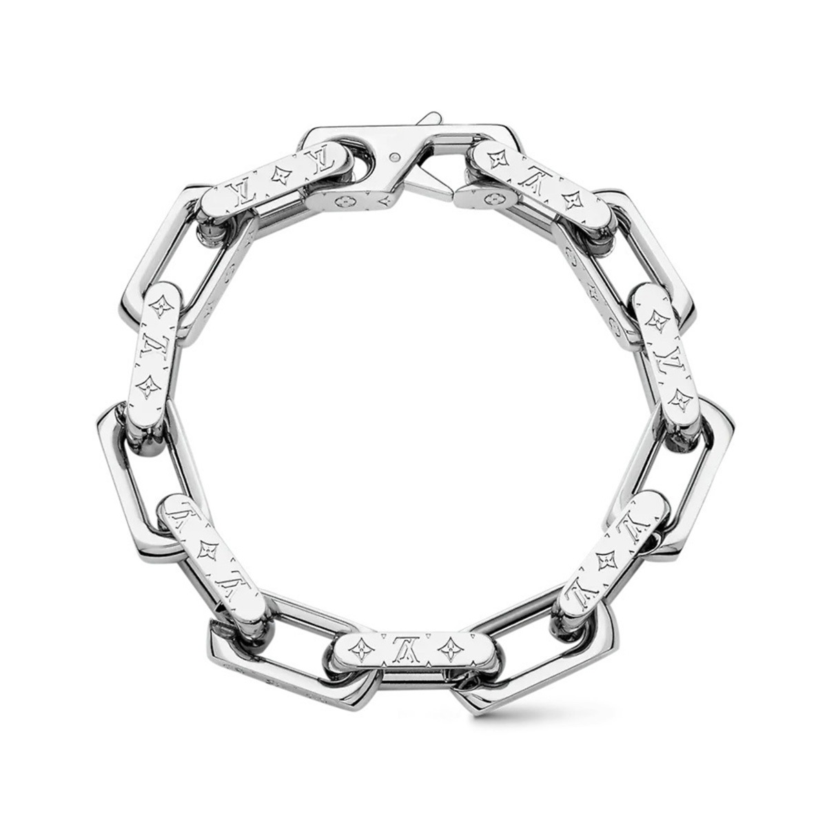 LV ブレスレットチェーン モノグラム S00 シルバー M00308