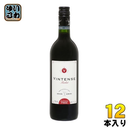 湘南貿易 ヴィンテンス メルロー (赤) 750ml 瓶 12本 (6本入×2 まとめ買い) ノンアルコールドリンク ノンアルコール飲料