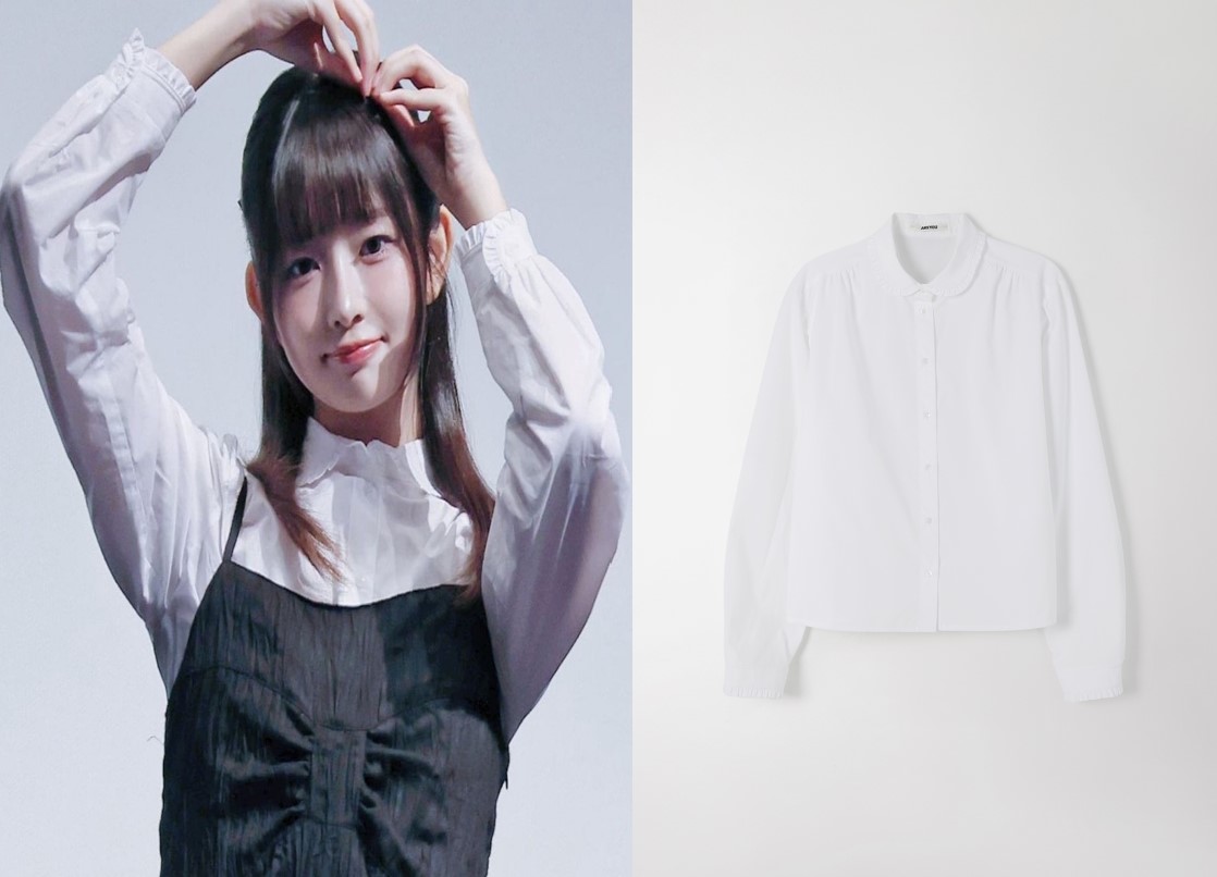 [ARE YOU] [IVE REI]RUFFLED COLLAR SHIRT, WHITE RUFFLED COLLAR SHIRT_3COLOR