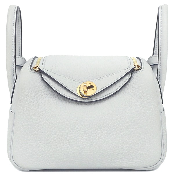 エルメス HERMES ショルダーバッグ リンディ ミニ 20 トリヨンクレマンス ブルーベール シルバー金具 ブルーグレー W刻印（2024年製） 【保存袋】【中古】