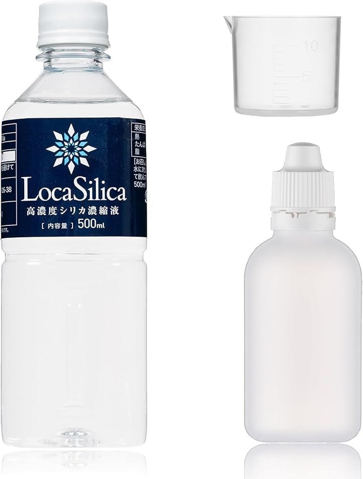 Loca Silicaロカシリカ高濃度シリカ濃縮液 石英 水晶加工品 特許製法で製造 国内工場製造 ケイ素濃度10 000ｍｇ/Ｌ超え 水溶性 シリカ水 (500ミリリットル（ml）)