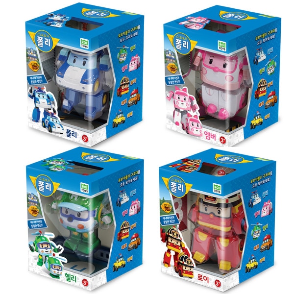 ロボカーポリー 変身ロボット 4インチ ポリエンバロイヘリ 4種セット