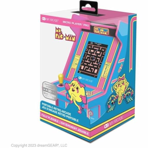 Ms. パックマン マイクロ プレーヤー プロ 6.75 インチ,レトロ ゲーム,かわいい,小さなアーケード