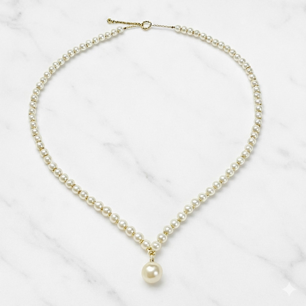 18K リアルゴールド 天然淡水パールネックレス ジュエリー ラウンドパール: 2.50~7.00mm