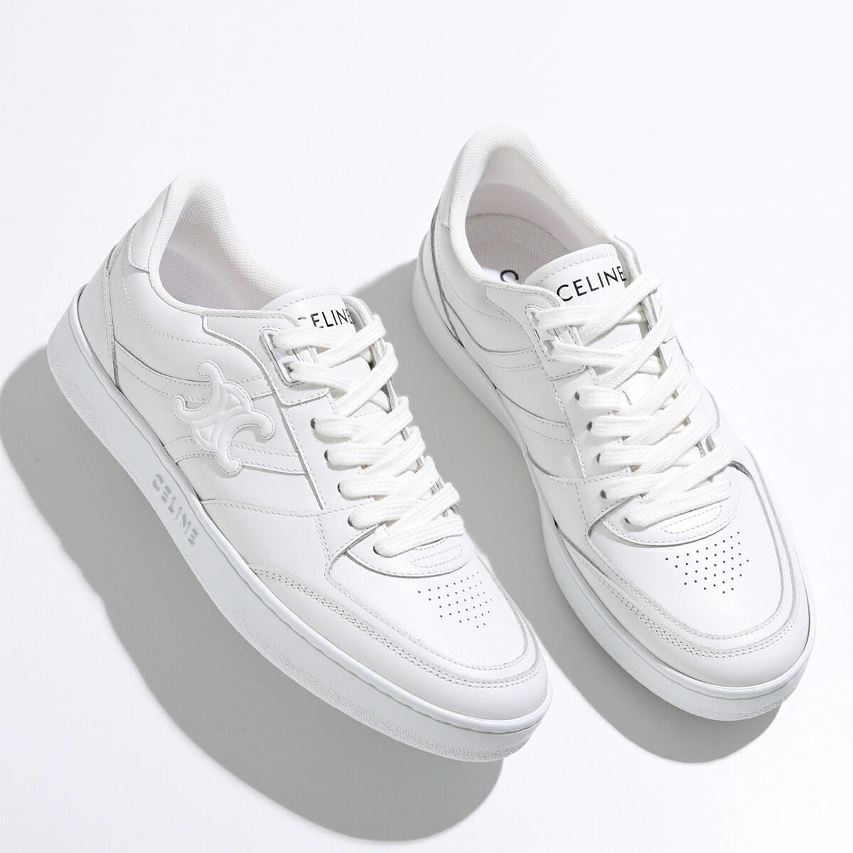 CELINE セリーヌ スニーカー 363033338C.01OP レディース ローカット トリオンフ ロゴ レザー レースアップ シューズ 靴 OPTIC-WHITE