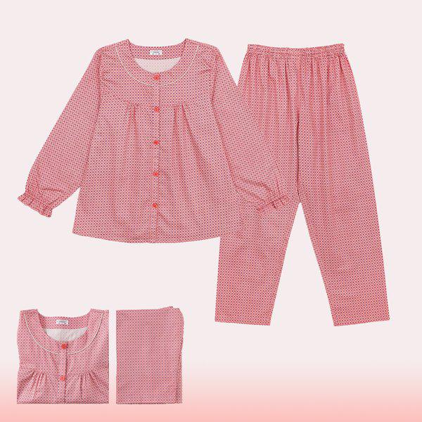 NCG2166 女性用ピュアコットンパジャマホームウェアセット