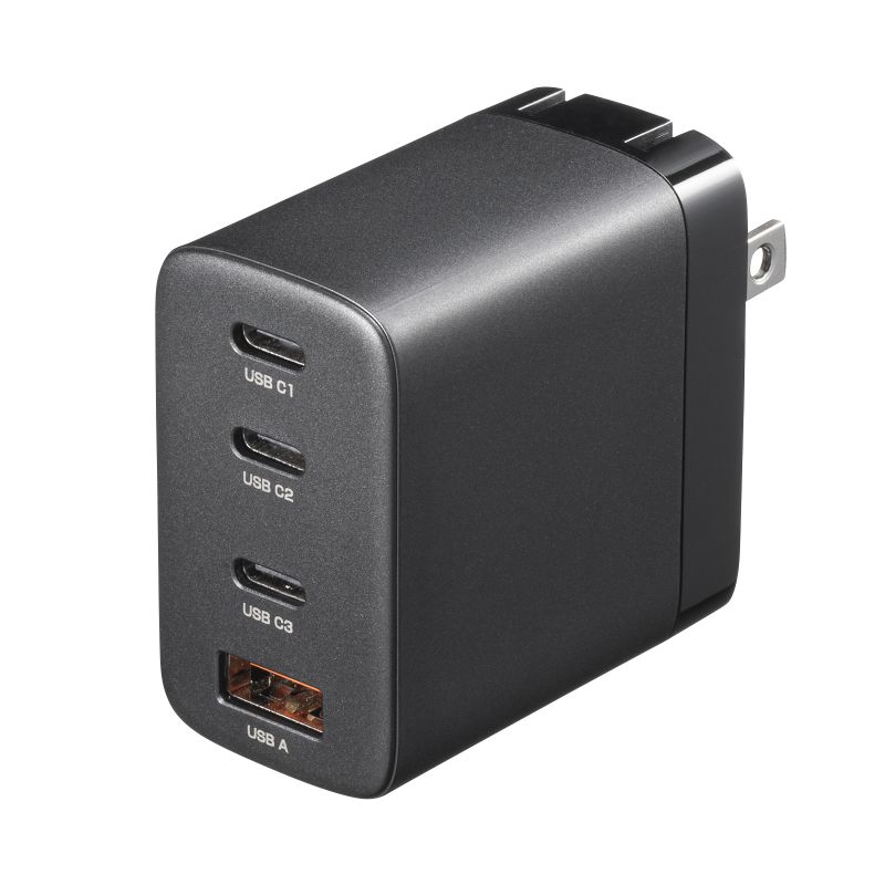ACA-PD107BK USB PD対応AC充電器（PD65W・C×3＋A×1） 6,930円