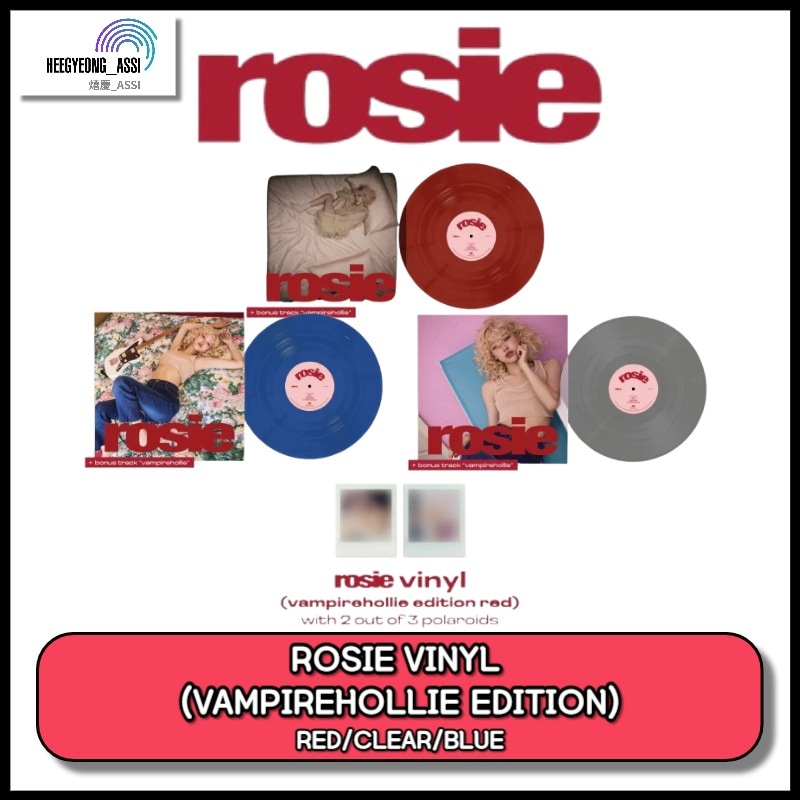BLACKPINK ROSÉ ROSIE VINYL  (VAMPIREHOLLIE EDITION)(RED/CLEAR/BLUE)