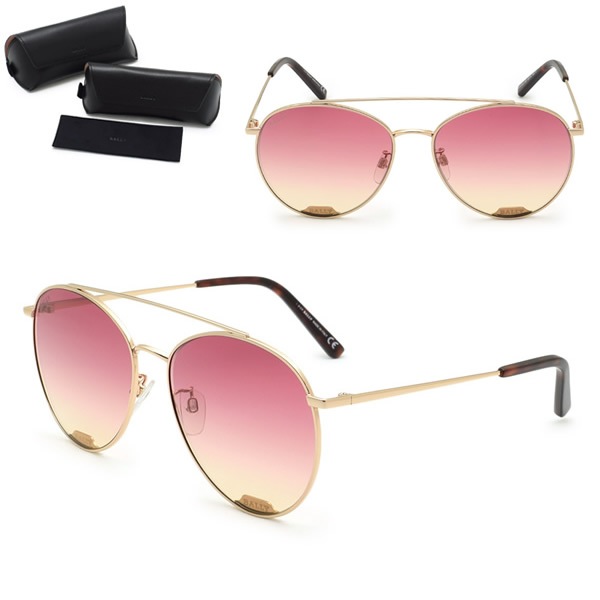 サングラス BY0016-D/S 28T 60 サングラス ノーズパッド UVカット レディース ローズゴールド ピンクイエローグラデーション