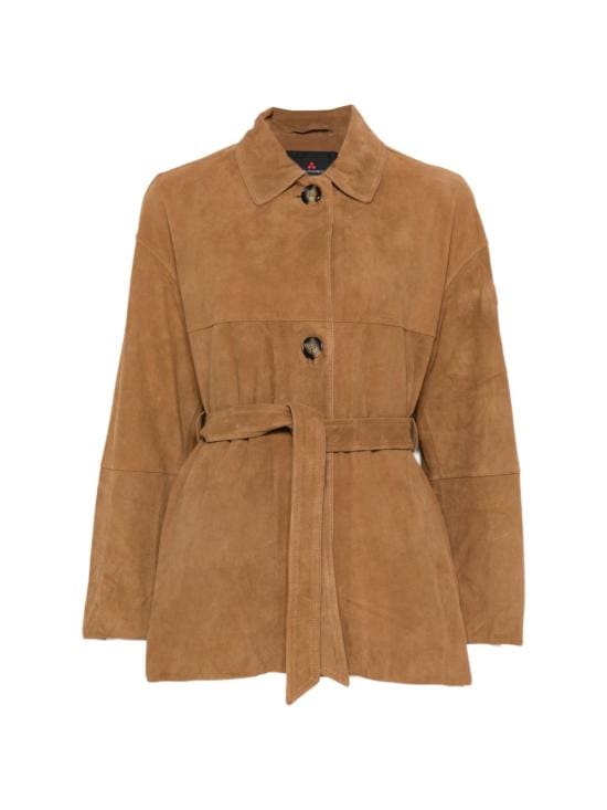 PEUTEREY Women Leather Jackets PED556399012407 466 Brown