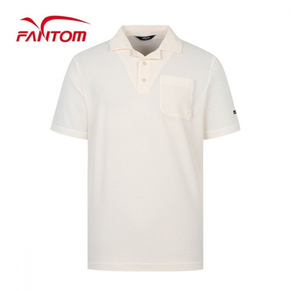 (Phantom) メンズシーサッカーカラー半袖Tシャツ