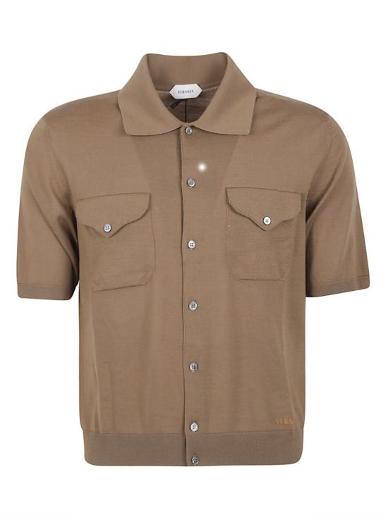 VERSACE Men Polo Shirts 10235551A174081N100 Brown