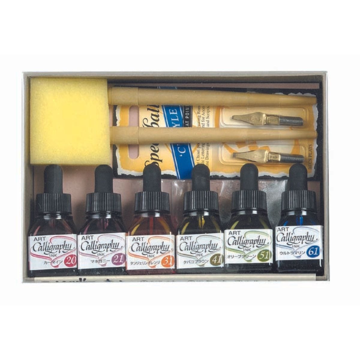 アートカラー カリグラフィー キット【ナチュラル】初心者向け お手軽 カラーインク6色 ペン セット インスタ映え 文字デザイン 河野千秋 ナムラ 名村大成堂 学用品 5,610円