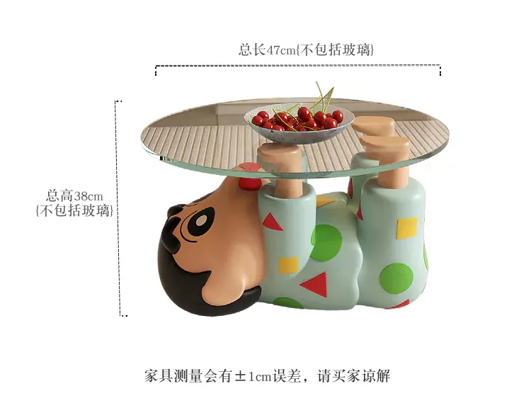 強化ガラス パジャマ クレヨンしんちゃんテーブル インテリア雑貨 誕生日 プレゼント テーブルアクセサリー