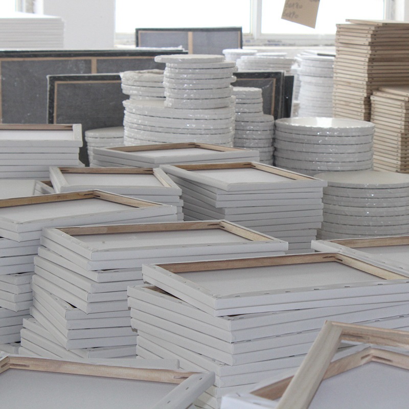 Hongye Painting Material 100m×175オイルフレームパターンピュアコットンソリッドウッドヨーロッパ大きな絵画油絵板