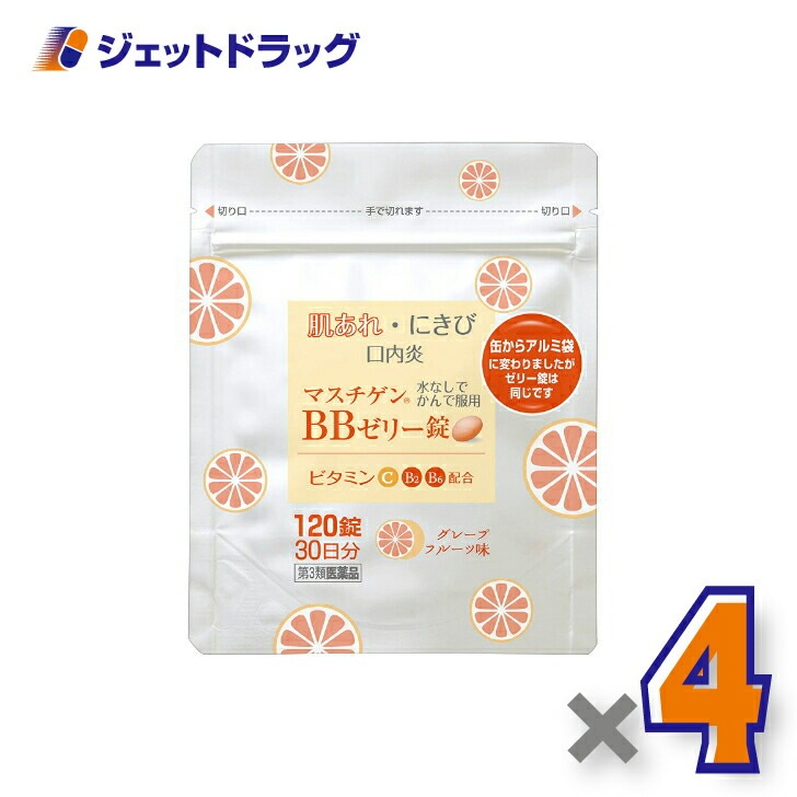 【第3類医薬品】マスチゲンBBゼリー錠 120錠 ×4個