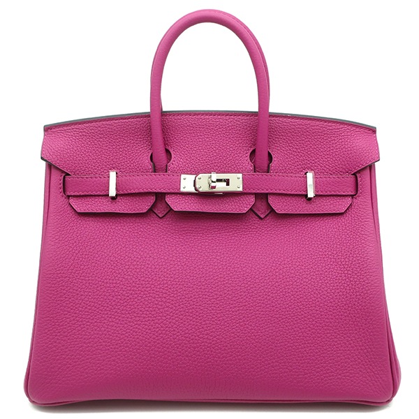 エルメス HERMES ハンドバッグ バーキン25 トゴ ローズパープル シルバー金具 紫 A刻印 【保存袋】【中古】