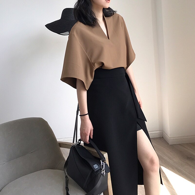 2color セットアップ セット set 2点セット 上下セット 半袖 半そで スカート ラップス