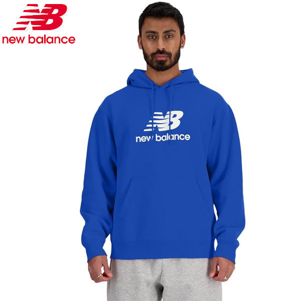 ニューバランス new balance Sport Essentials Stacked Logo スウェットフーディ メンズ アパレル ウェア MT41501-BUL ブルーオアシス