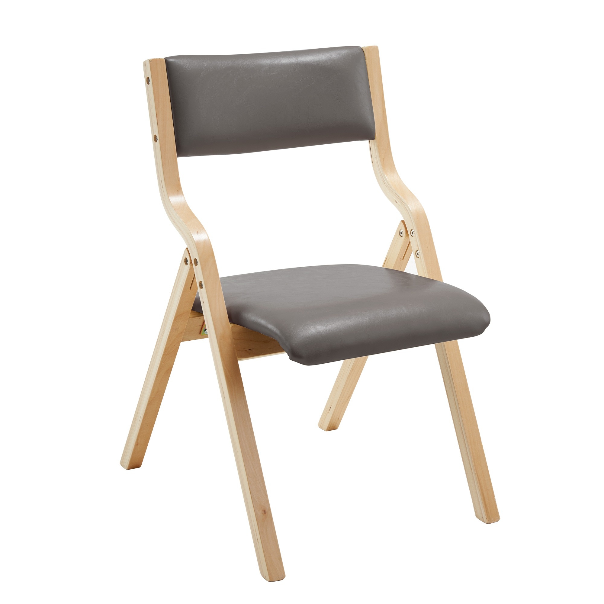 【国内出荷】グレーダイニングチェア PU 木製 椅子 完成品 介護チェア イス 折りたたみチェア カバー洗える　7リビング