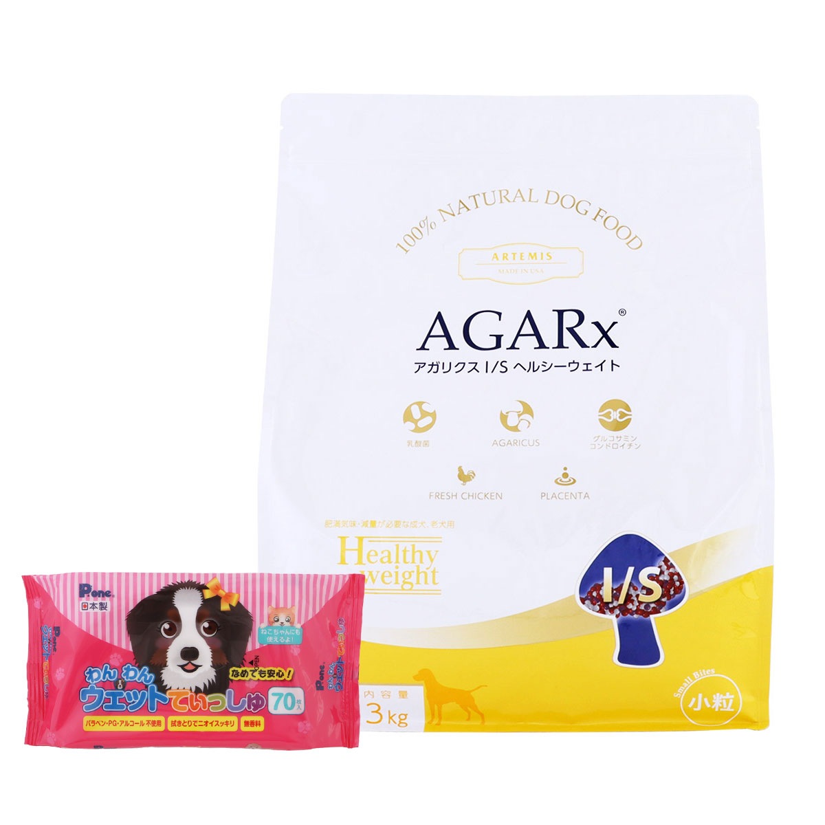 アガリクスI/S ヘルシーウエイト 小粒 3kg【わんわんウエットてぃっしゅ1個付き】