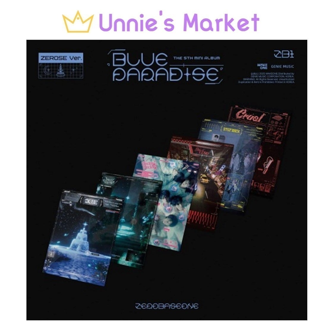 [SET] ZEROBASEONE BLUE PARADISE_ ZEROSE Ver. / 5th Mini Album + Free Photocard 1EA(fan-made)