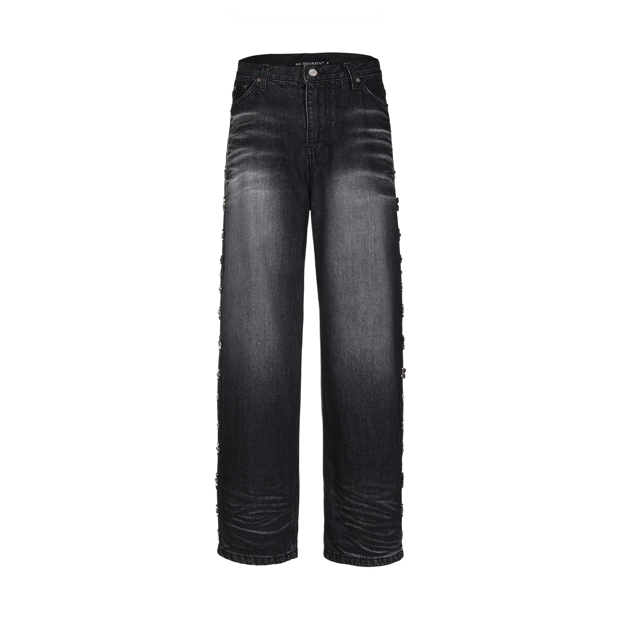【SURGERY】 SURGERY CLOVER LINE DENIM PANTS : BLACK