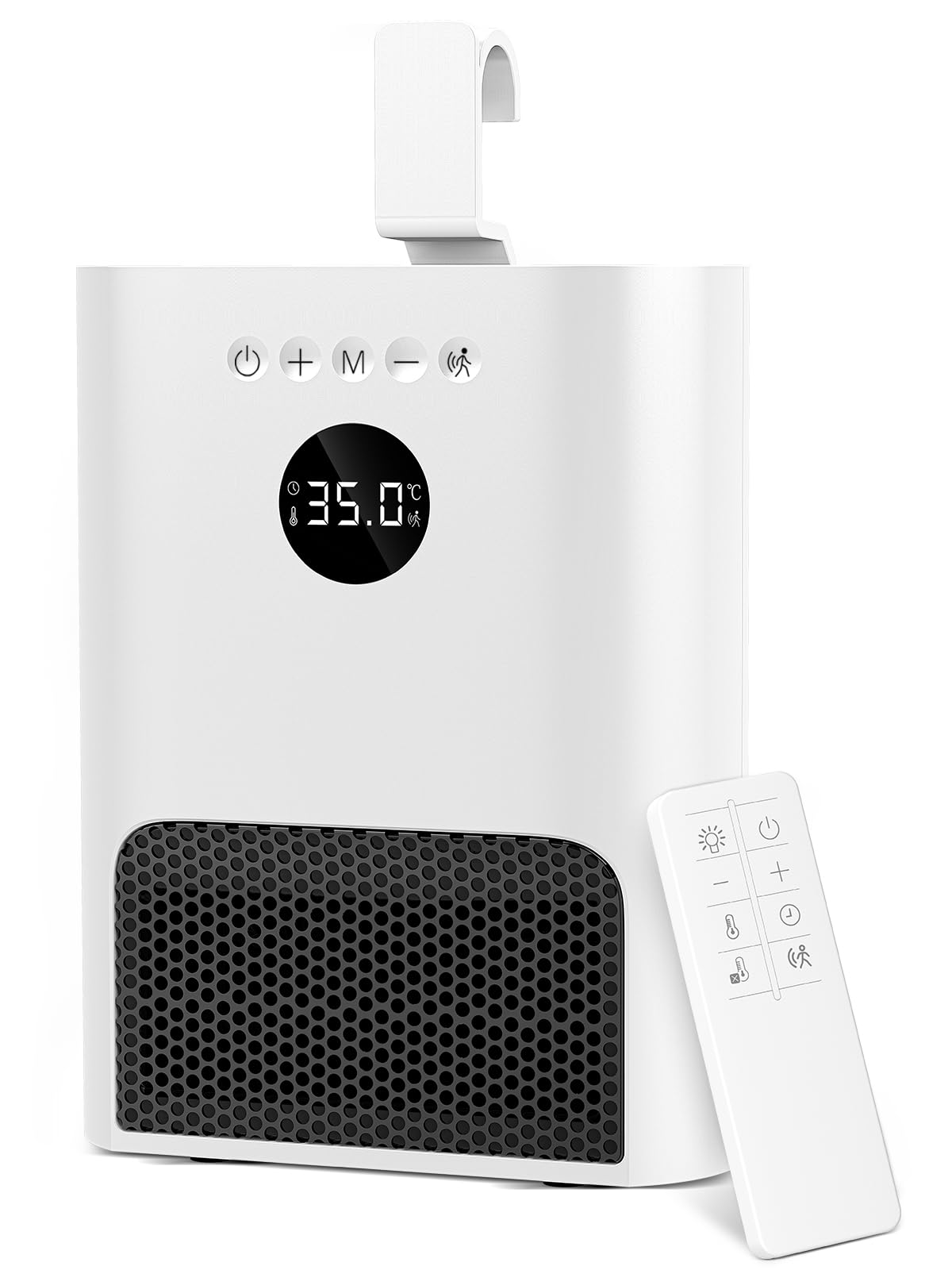 ヒーター 壁掛け 【人感センサー付き・ECOモード・2秒速暖 ・3way使用】 セラミックヒーター 节能 暖房器具 吊り下げ式 脱衣所ヒーター 4w/600w 2段階調整 1-12Hタイマー機能 リモ