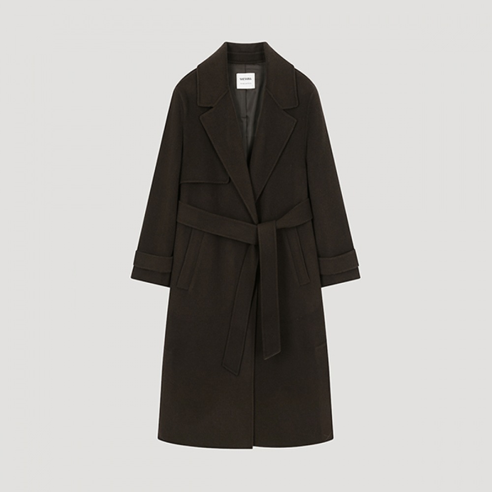 (Shes Miss) ウールカシミアブレンドベルト付きハンドメイドコート_SWHCTO41060_DW