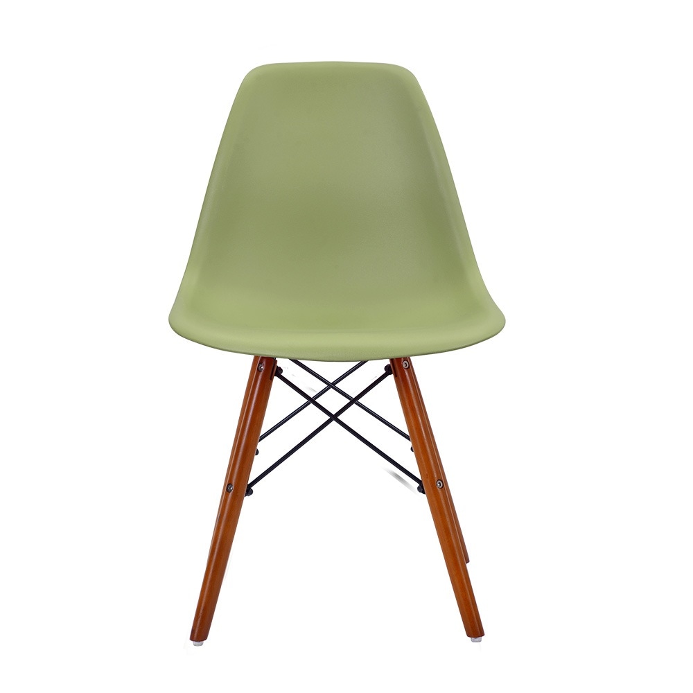 【2脚セット】【アボカドグリーン座面＆ブラウン脚】 イームズチェア リプロダクト ダイニングチェア ダイニングチェアー イームズチェア DSW eames イームズ チェアー DSW イームズ椅子 チ