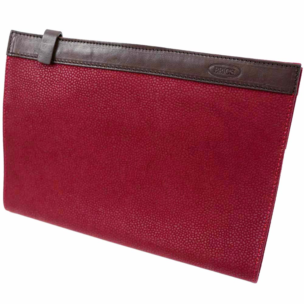BRIC S MILANO ブリックス ノートカバー B5 ブックカバー レッド／ダークブラウン BHF08973-199