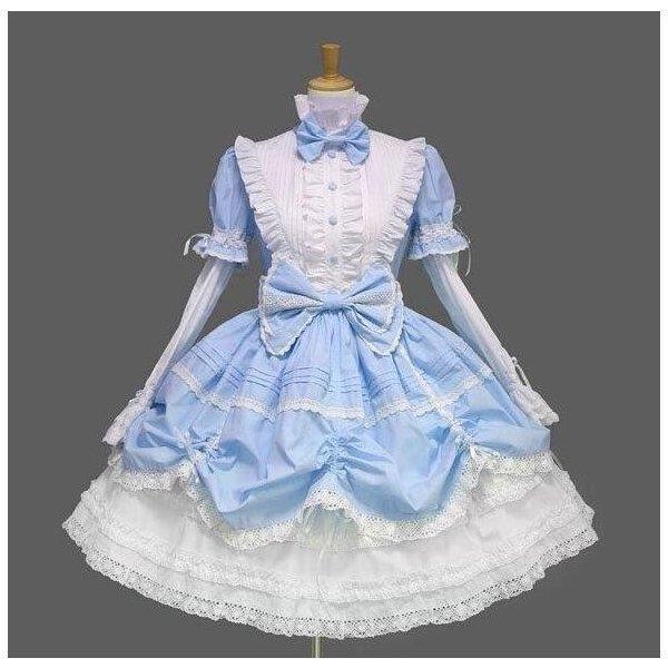 ワンピースゴスロリワンピースコ スチュームコスプレ衣装変身変装 二個超人気可愛いロリータ服スカ ラップワンピースlolita