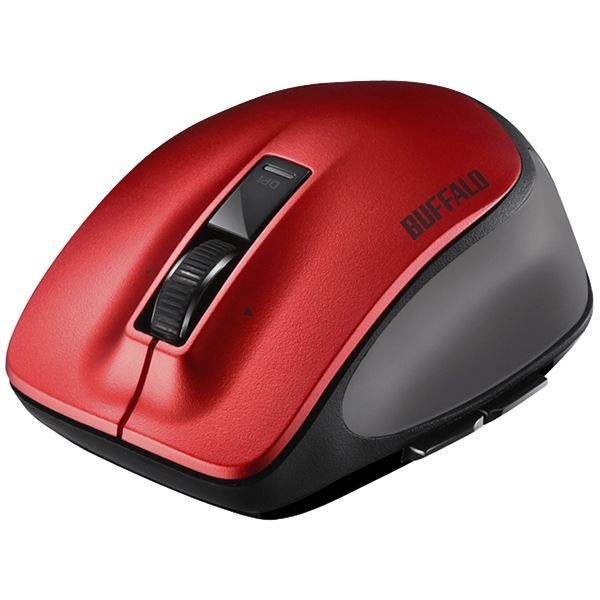 バッファロー Bluetooth BlueLED プレミアムフィットマウス Mサイズ レッド BSMBB500MRD 5,787円