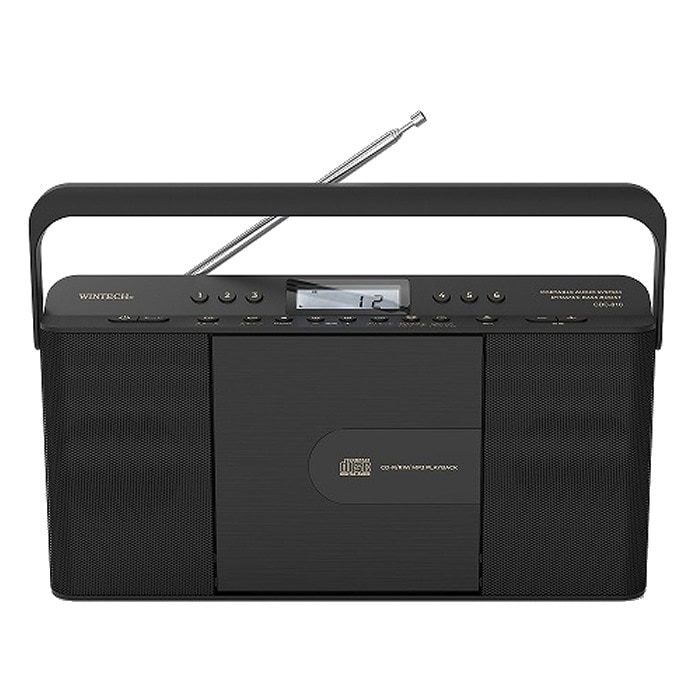 デュアルアラーム機能搭載スリムCDクロックラジオ CDC-810K ブラック